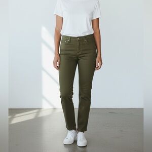 Tommy Hilfiger Olive Women's Straight Leg Jeans